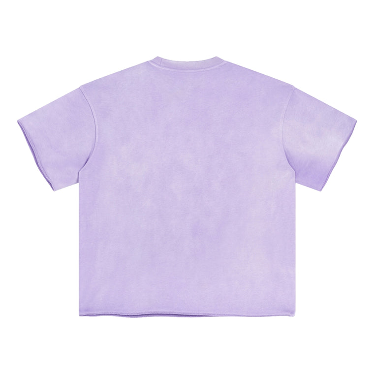 LVXWA WASHED PRINTED TEE-PURPLE