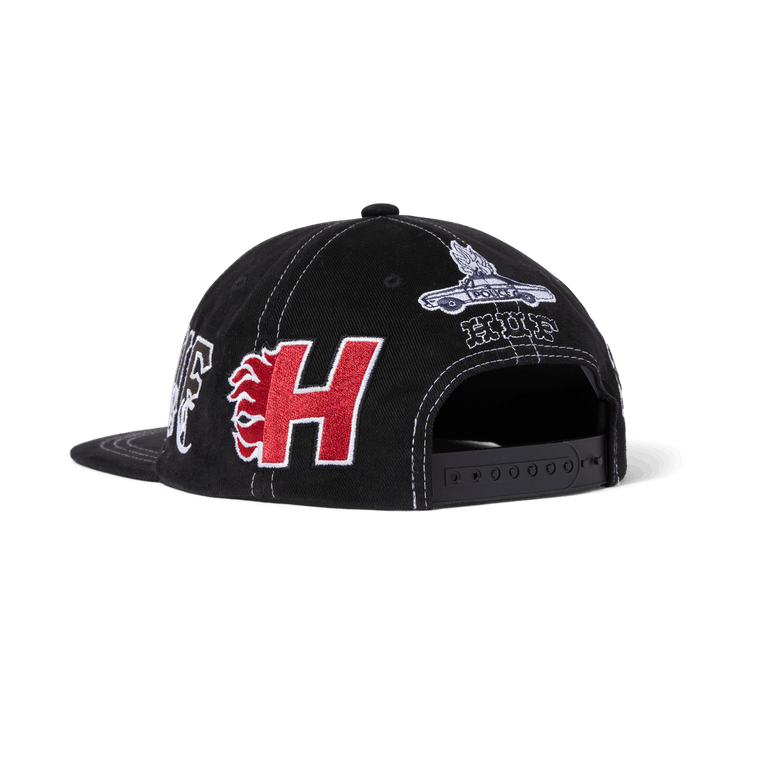 HUF MASHUP 6 PANEL SNAPBACK-BLACK