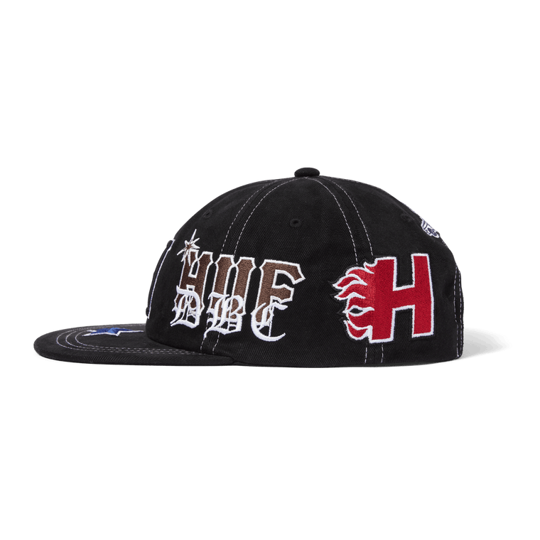 HUF MASHUP 6 PANEL SNAPBACK-BLACK