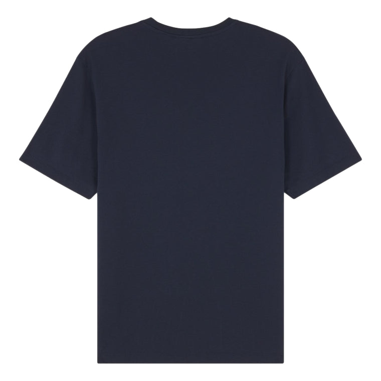 MAISON KITSUNE M CHILLAX FOX PATCH REGULAR TEE SHIRT-INK BLUE