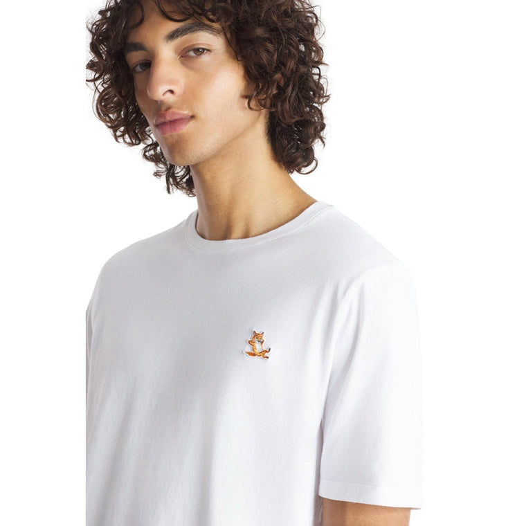 MAISON KITSUNE M CHILLAX FOX PATCH REGULAR TEE SHIRT-WHITE