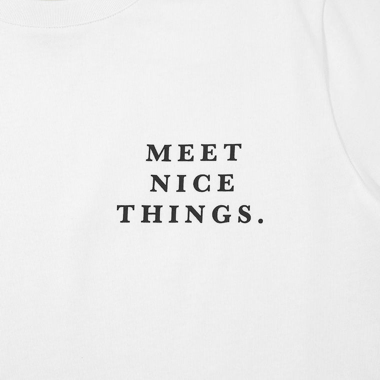 A[S]USL MEET NICE THINGS CROP TEE-WHITE