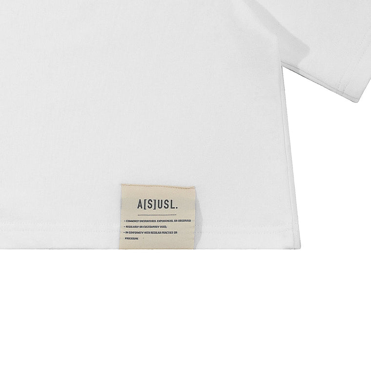 A[S]USL MEET NICE THINGS CROP TEE-WHITE