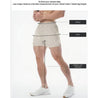 TEAMJOINED FINE LOGO SIDE SLIT STRETCH SHORTS-GREY