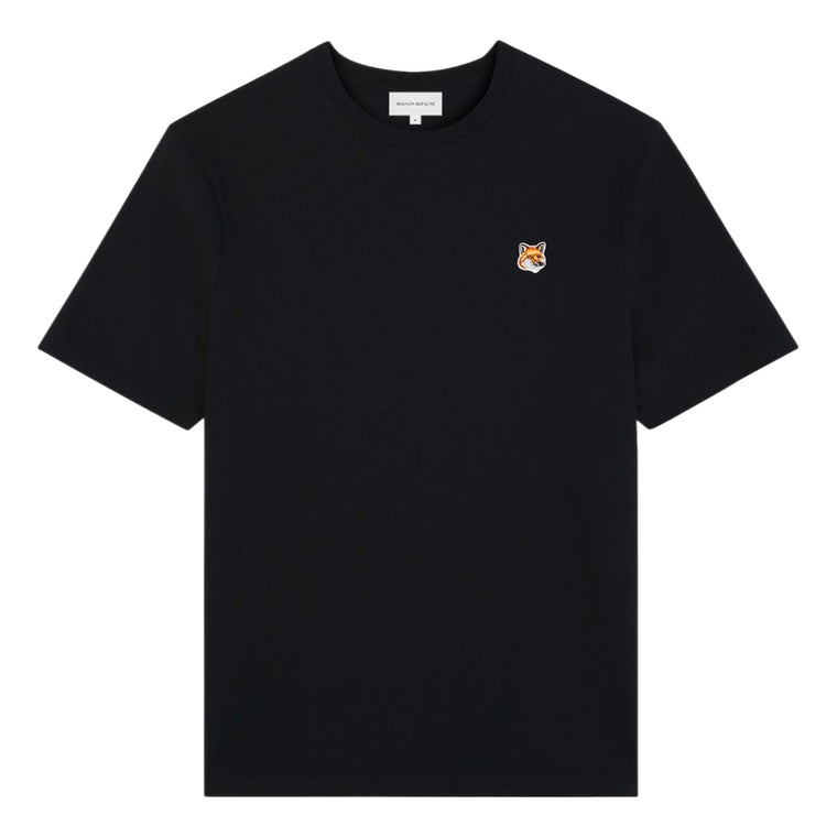 MAISON KITSUNE M FOX HEAD PATCH REGULAR TEE SHIRT-BLACK