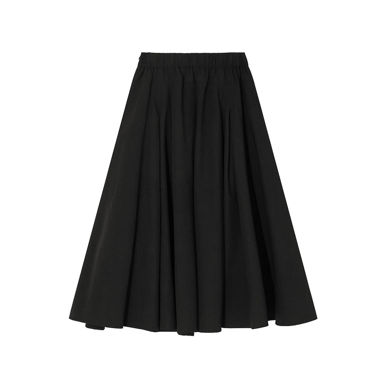 NEUTRAL SOCIETY MIDI SKIRT-BLACK