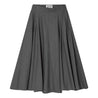 NEUTRAL SOCIETY MIDI SKIRT-HEATHER GREY