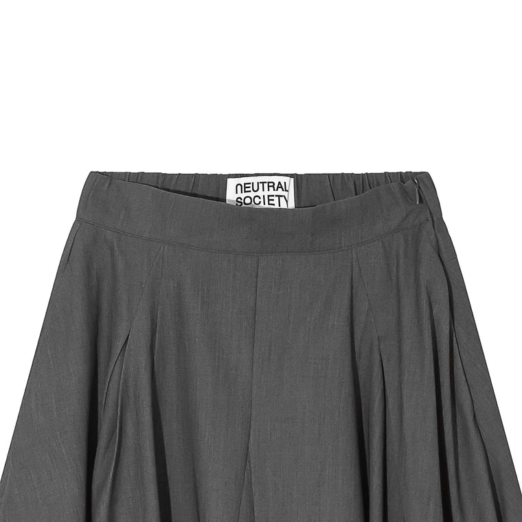 NEUTRAL SOCIETY MIDI SKIRT-HEATHER GREY