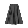 NEUTRAL SOCIETY MIDI SKIRT-HEATHER GREY