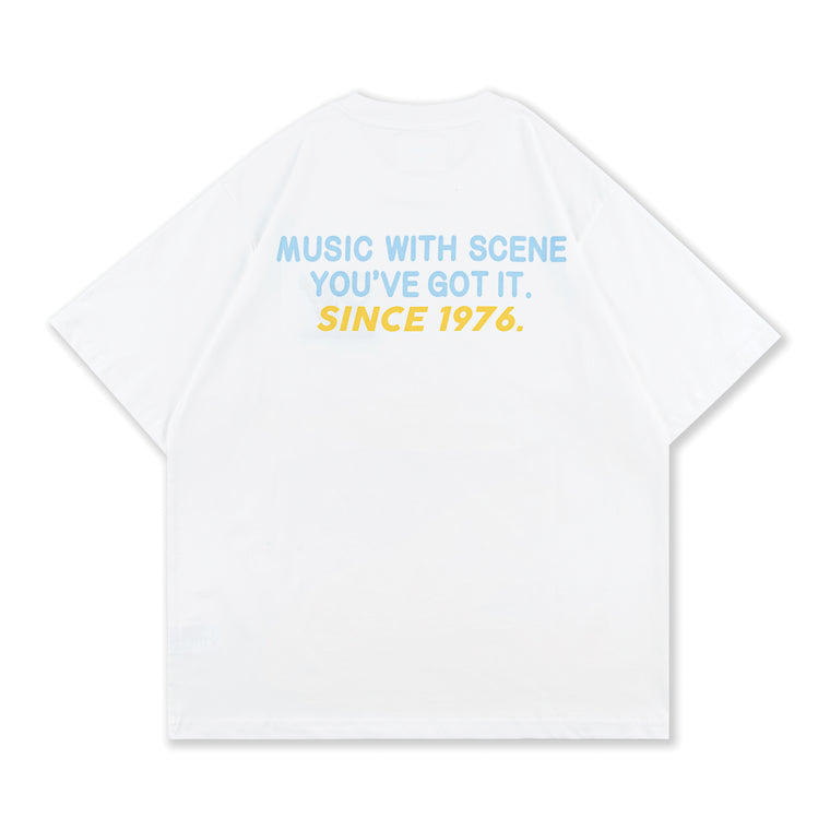 SCENE BY ICE FIRE RETRO 80'S GRAPHIC TEE 04 // WHITE (STV)-WHITE