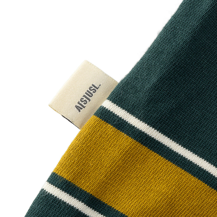 A[S]USL MULTI COLOR BORDER L/S TEE-DARK GREEN