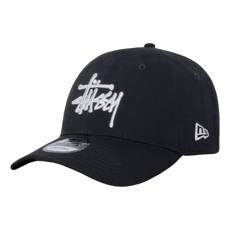 STUSSY X NEW ERA BASIC 9TWENTY CAP-BLACK