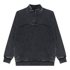 RIPNDIP NIGHT QUARTER ZIP SWEATSHIRT-BLACK