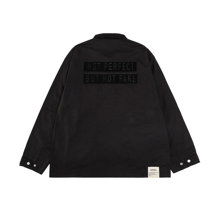 A[S]USL NOT PERFECT FOUR POCKET JACKET-BLACK