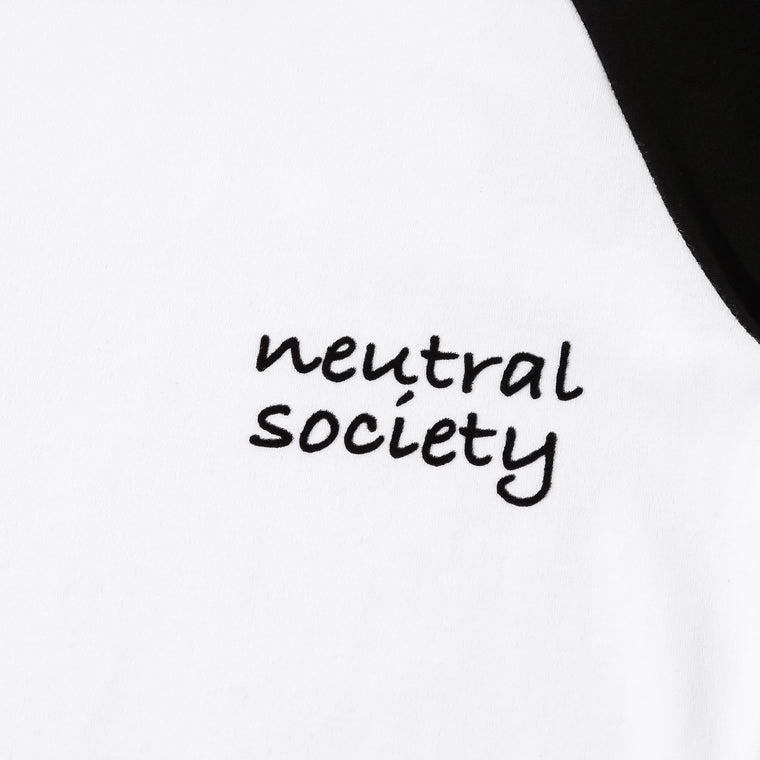 NEUTRAL SOCIETY NS LOGO MINI ROGLAN TEE-WHITE