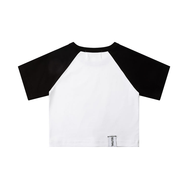 NEUTRAL SOCIETY NS LOGO MINI ROGLAN TEE-WHITE