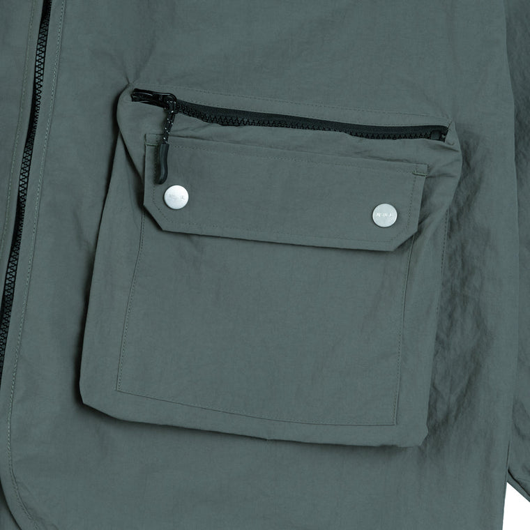 A[S]USL NYLON ZIPPER POCKET JACKET-FOREST