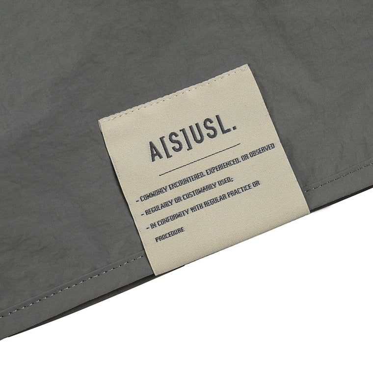 A[S]USL NYLON ZIPPER POCKET JACKET-GREY