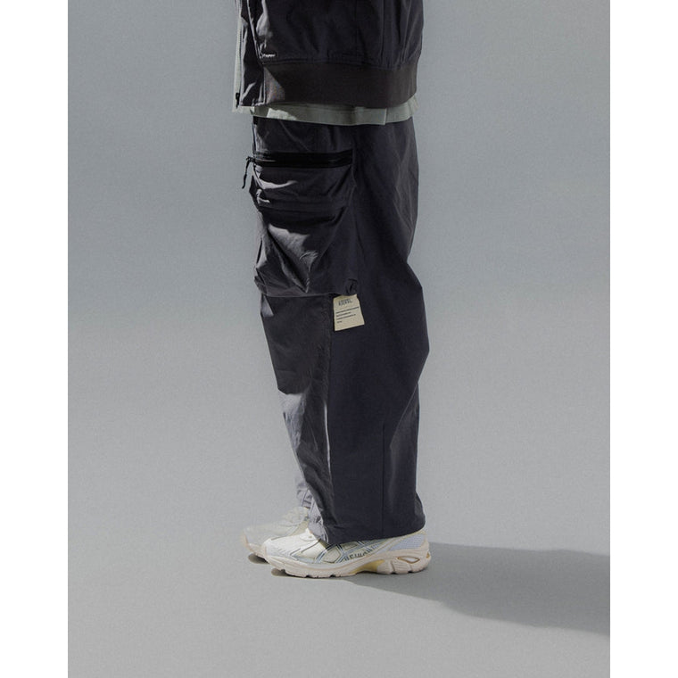 A[S]USL NYLON ZIPPER POCKET PANTS-CHARCOAL