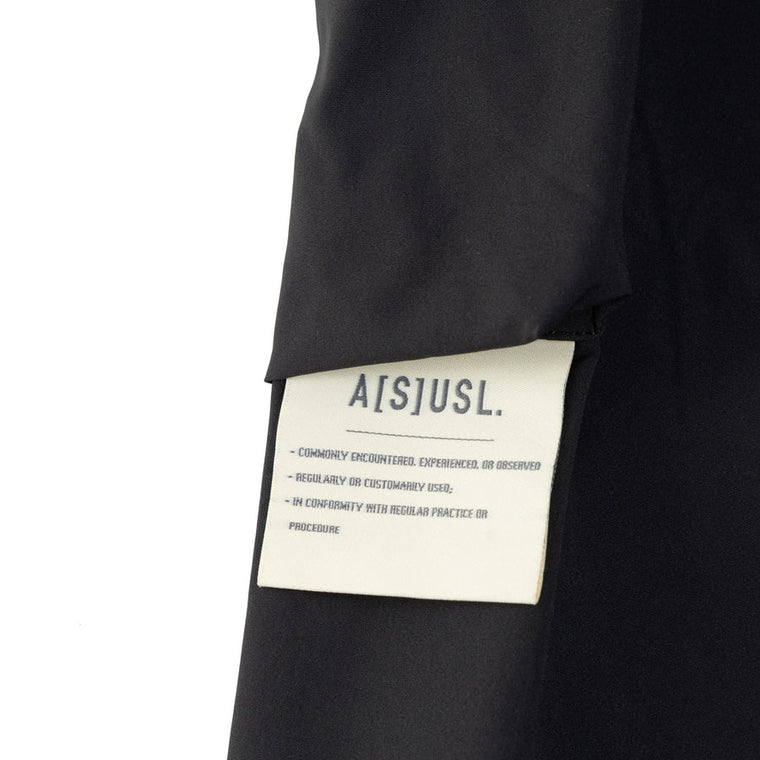 A[S]USL NYLON ZIPPER POCKET PANTS-BLACK