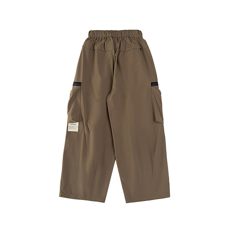 A[S]USL NYLON ZIPPER POCKET PANTS-MOKA