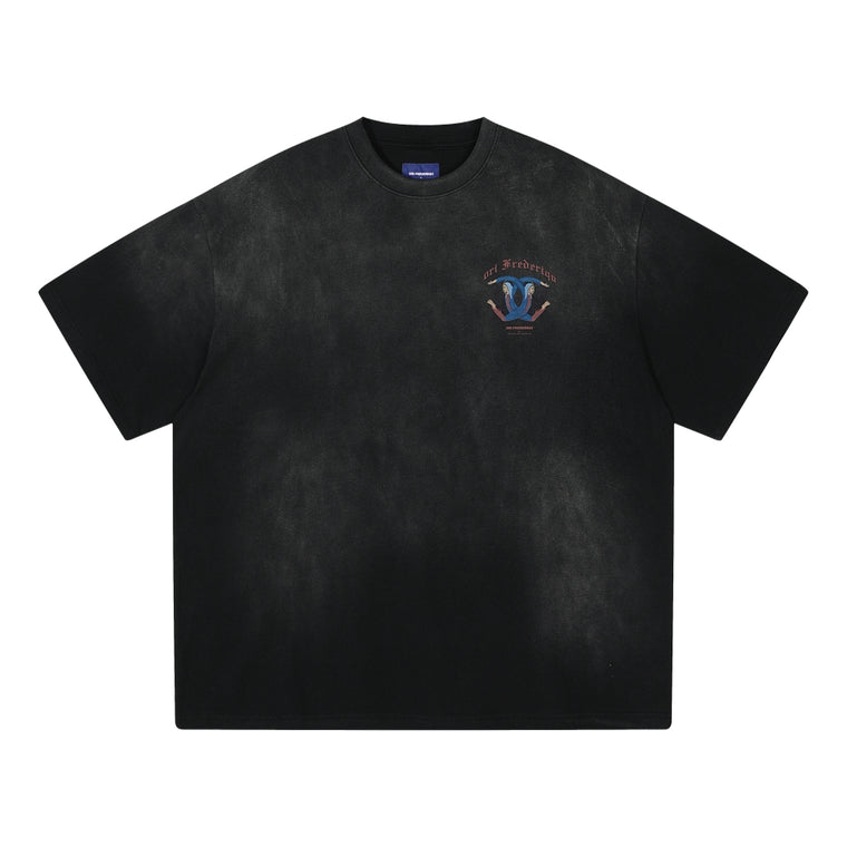 ORI FREDERIQO WSH PRINT SS TEE-BLACK