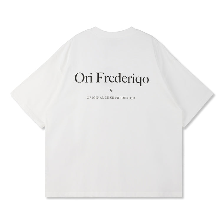 ORI FREDERIQO OF WAHSED PRINTED SS TEE-WHITE