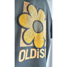 OLDISM OLD/SM® OVERSIZE EMBROIDERY CRACK SUNFLOWER TEE-GREY