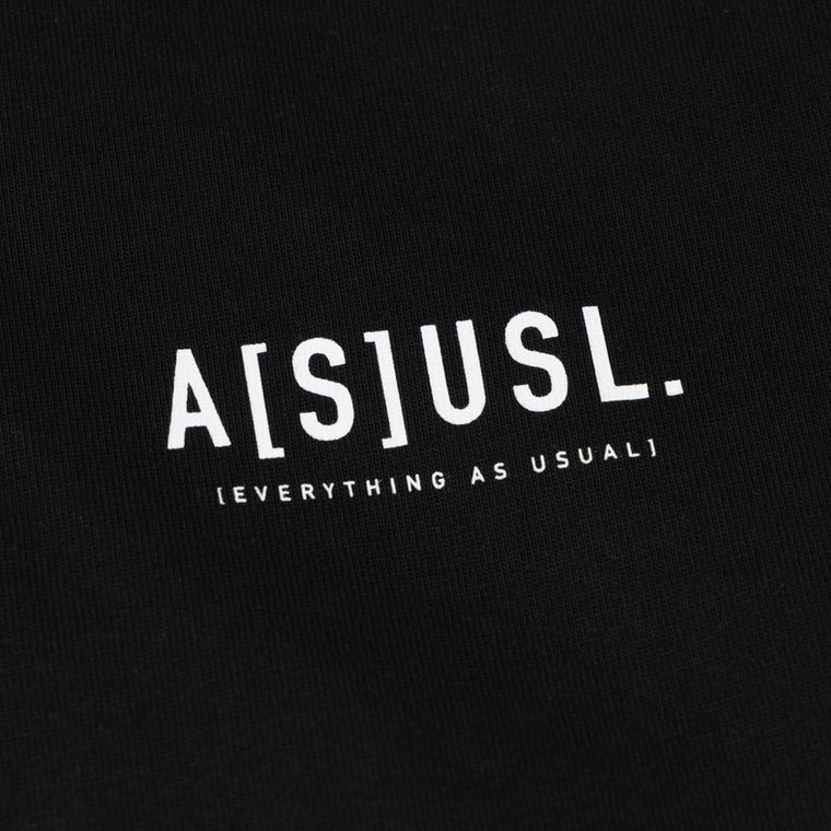 A[S]USL PATCHWORK L/S POLO SHIRT-BLACK