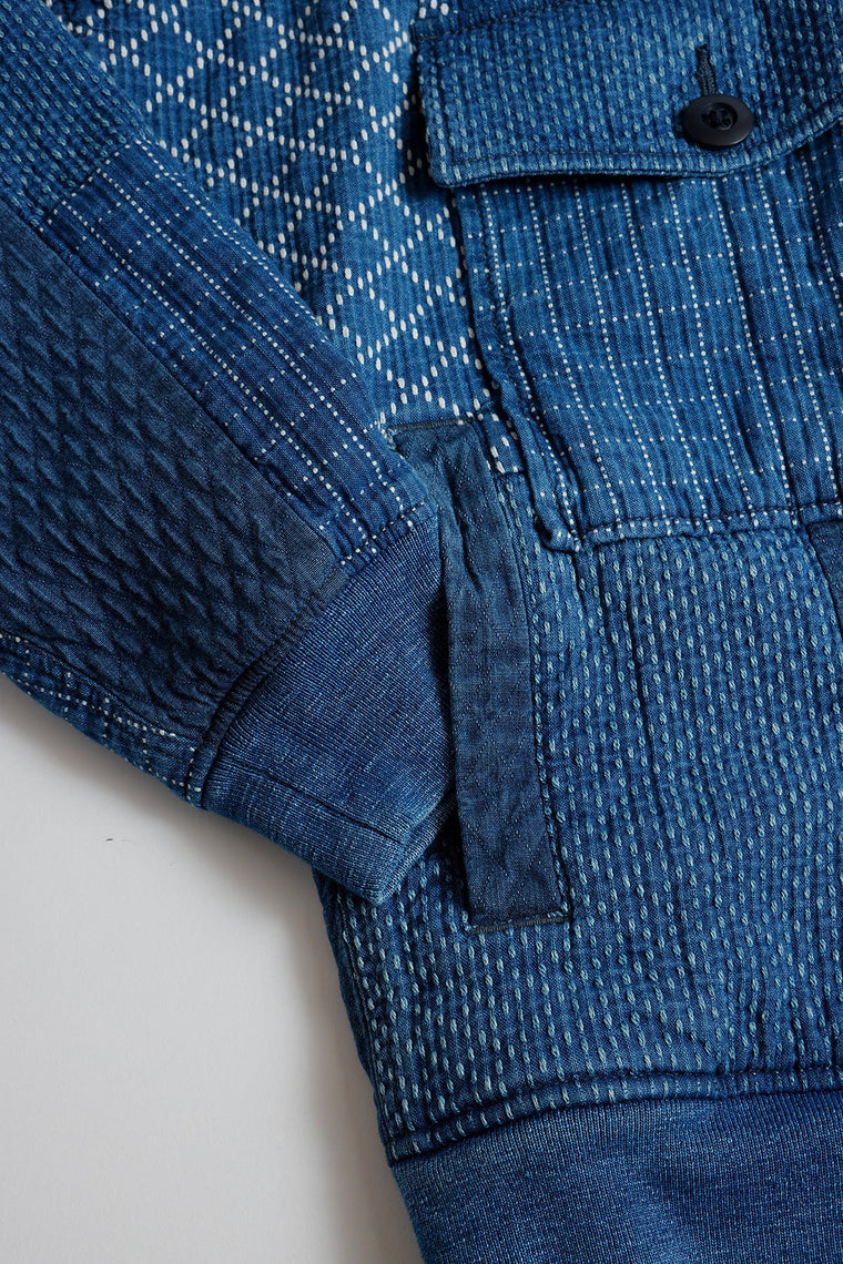 FUNDAMENTAL PATCHWORK POCKET JACKET 3YR WASH-INDIGO