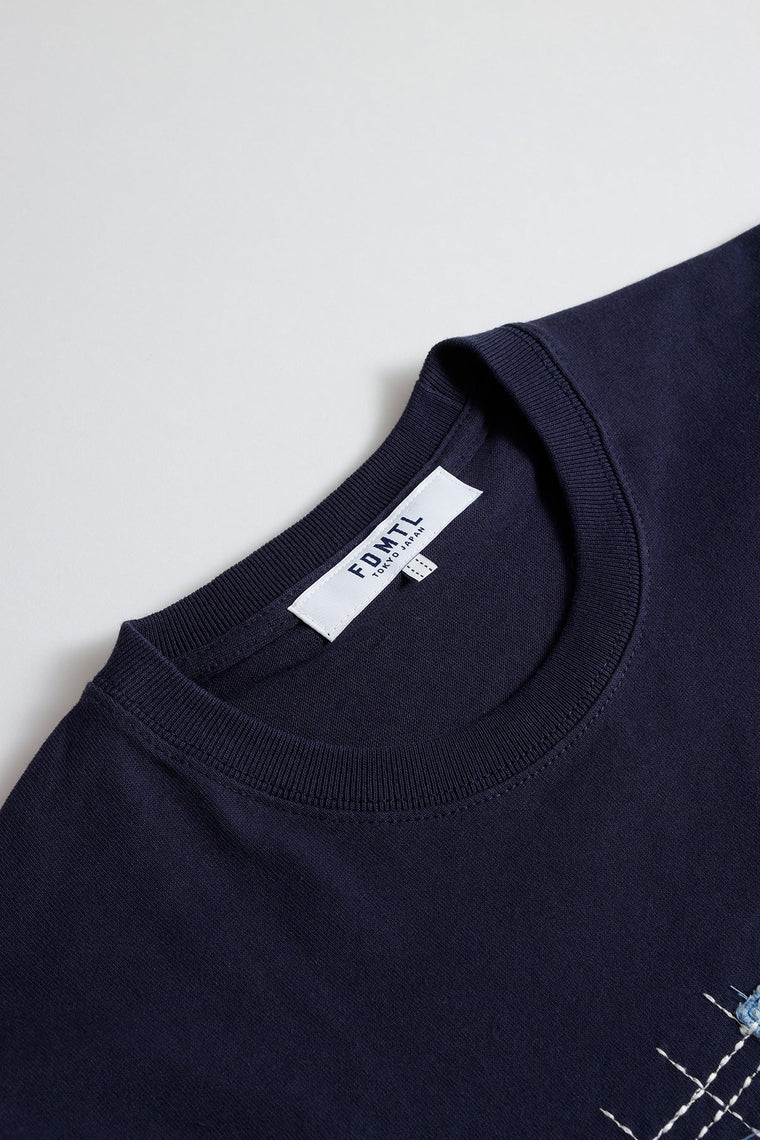 FUNDAMENTAL PATCHWORK TEE-NAVY