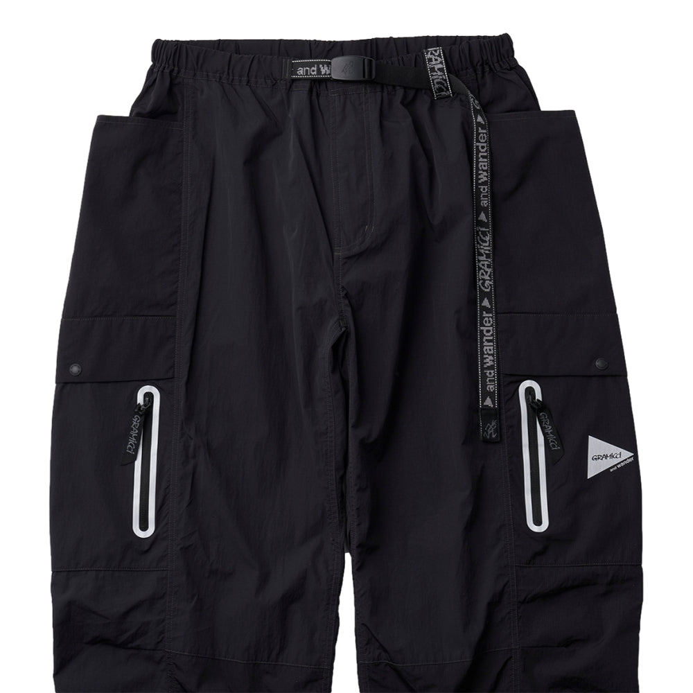 GRAMICCI GRAMICCI x ANDWANDER PATCHWORK WIND PANT-BLACK - Popcorn Store