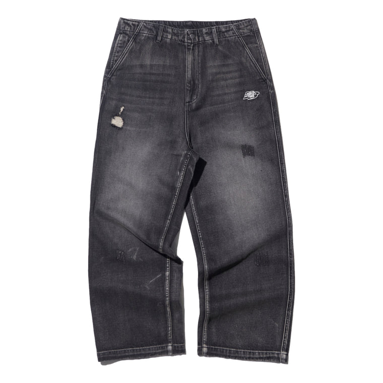 PUBLISH PB RACING WASHED DENIM PANTS-BLACK