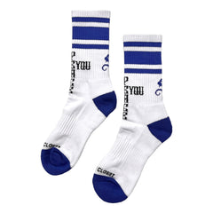 2ND CLOSET PEACE & LOVE SOCKS-WHITE