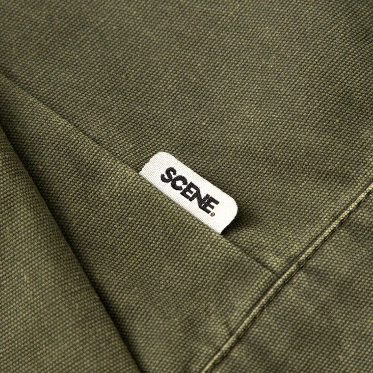 SCENE BY ICE FIRE PIGMENT CANVAS JACKET-OLIVE