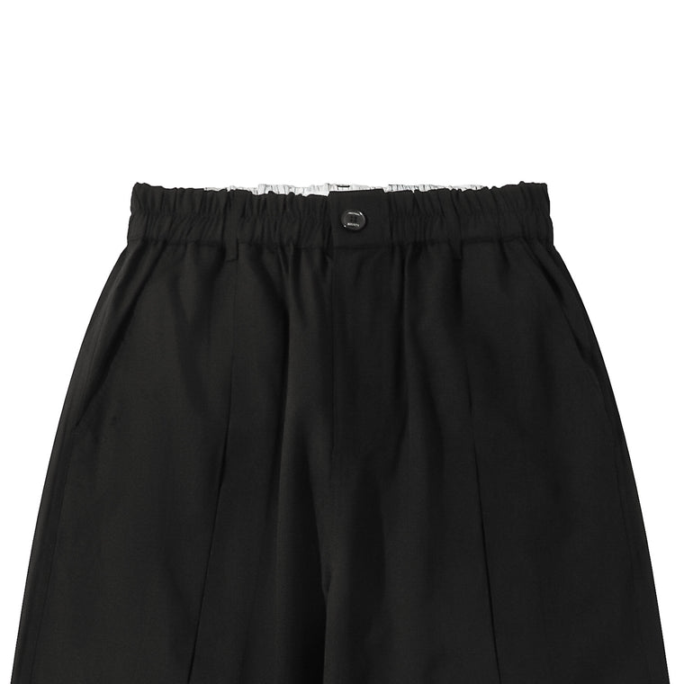 NEUTRAL SOCIETY PLEATED BEGGY TROUSERS-BLACK