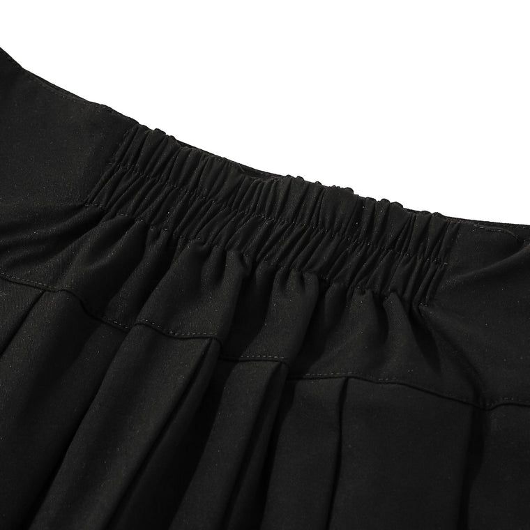 NEUTRAL SOCIETY PLEATED MINI SKIRT-BLACK