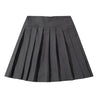 NEUTRAL SOCIETY PLEATED MINI SKIRT-HEATHER GREY