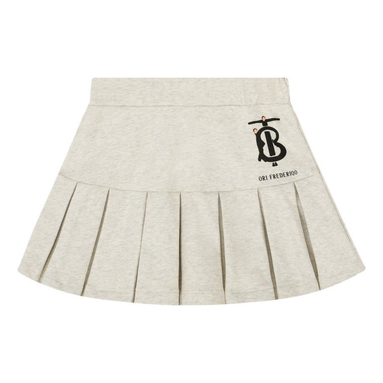 ORI FREDERIQO PLEATED SKIRT-WHITE