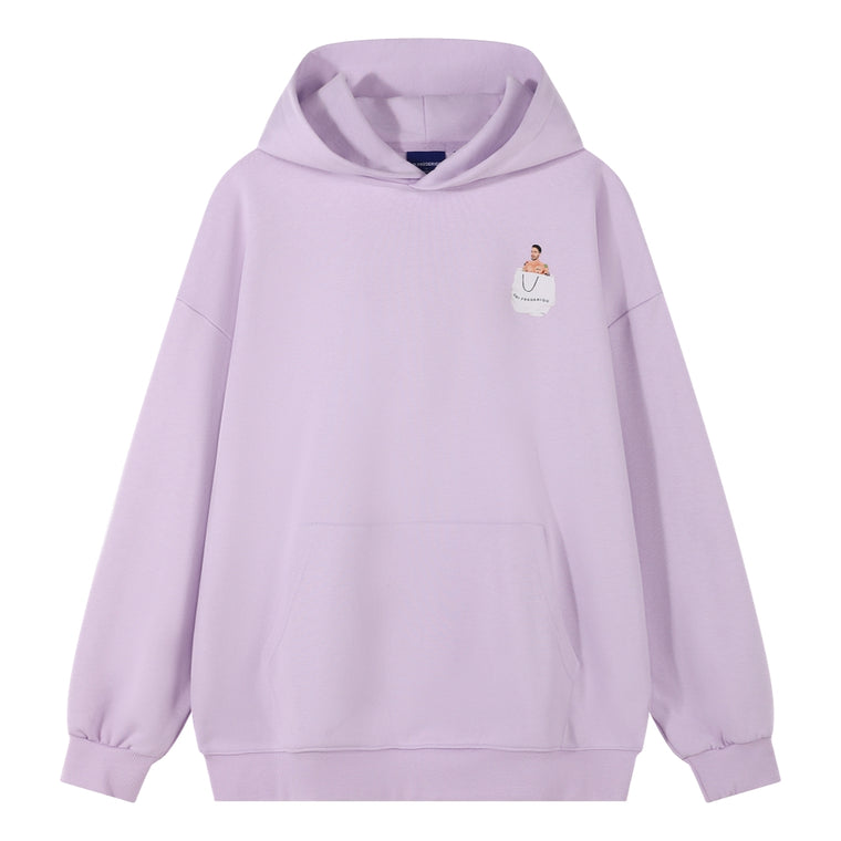 ORI FREDERIQO PRINTED HOODED SWEATSHIRT-PURPLE