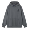 ORI FREDERIQO PRINTED HOODED SWEATSHIRT-GREY