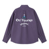 ORI FREDERIQO PRINTED LONG SLEEVE SHIRT-PURPLE