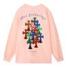 ORI FREDERIQO PRINTED LONG SLEEVE T-SHIRT-PINK