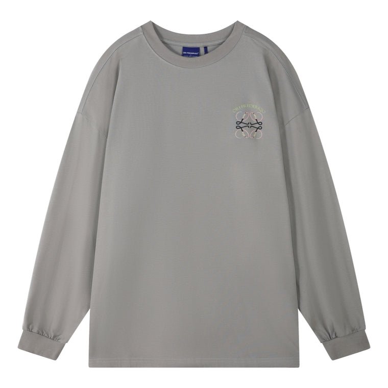 ORI FREDERIQO PRINTED LONG SLEEVE T-SHIRT-GREY