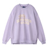 ORI FREDERIQO PRINTED SLIT HOODED SWEATSHIRT-PURPLE