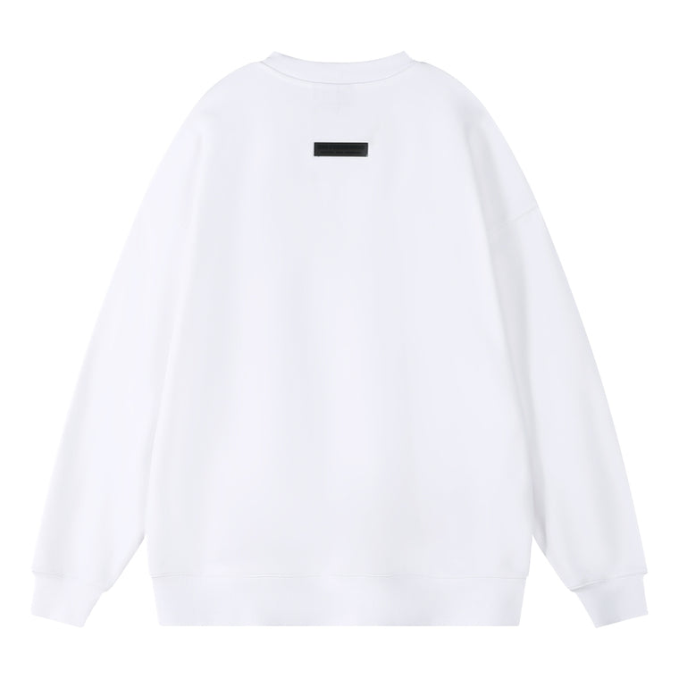 ORI FREDERIQO PRINTED SLIT HOODED SWEATSHIRT-WHITE