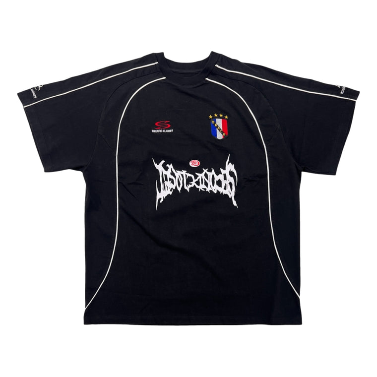 2ND CLOSET PUNK JERSEY WASHED T-SHIRT-BLACK