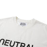 NEUTRAL SOCIETY RAW EDGE NS LOGO BIG TEE-WHITE