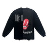 2ND CLOSET RE-CONSTRUCTED BANDS SWEATSHIRT-BLACK