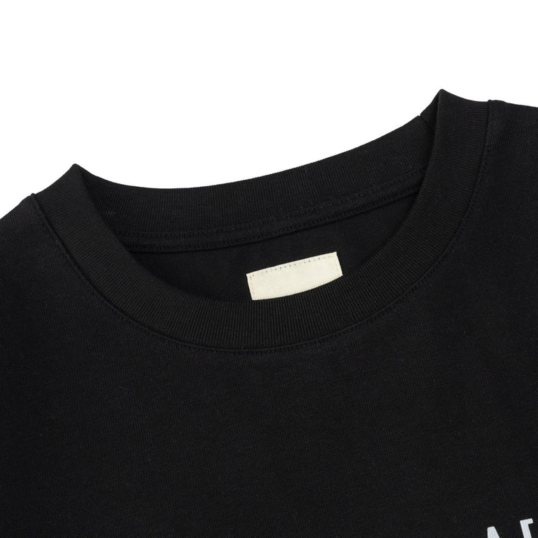 A[S]USL REFLECTIVE LOGO CROPPED LONG TEE-BLACK